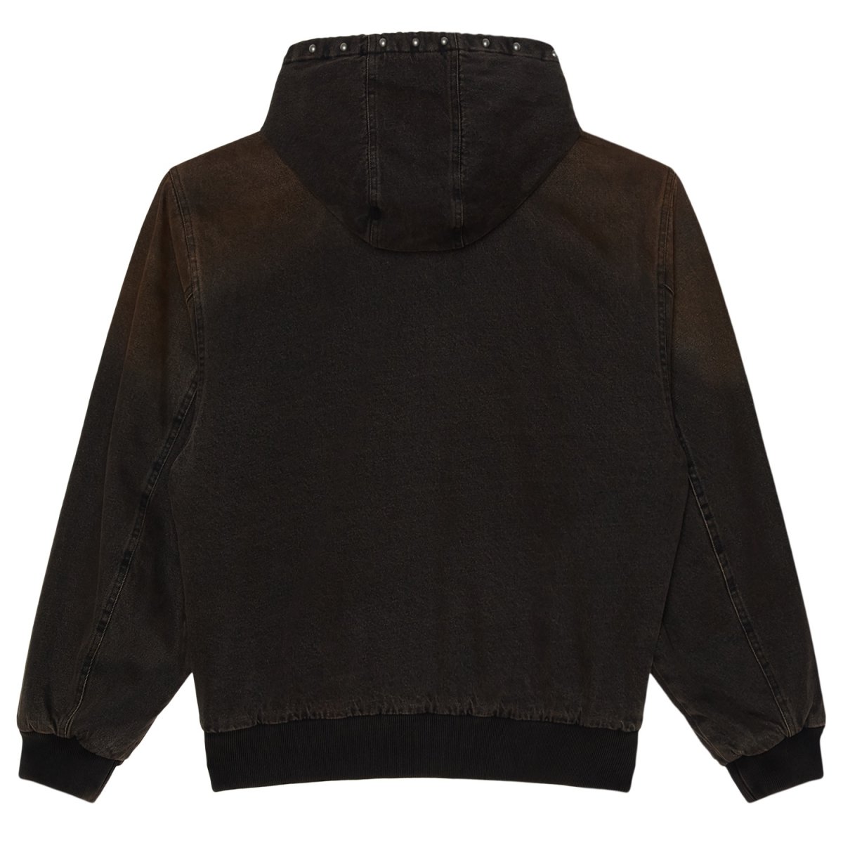 画像2: OBEY Studded Zip-Up Jacket - Black Rust Wash / オベイ (2)
