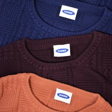 画像5: RAWDRIP Panel Pattern Crew Knit - Navy (5)