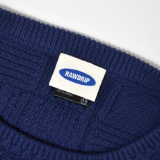 画像3: RAWDRIP Panel Pattern Crew Knit - Navy (3)