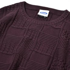 画像2: RAWDRIP Panel Pattern Crew Knit - Brown (2)