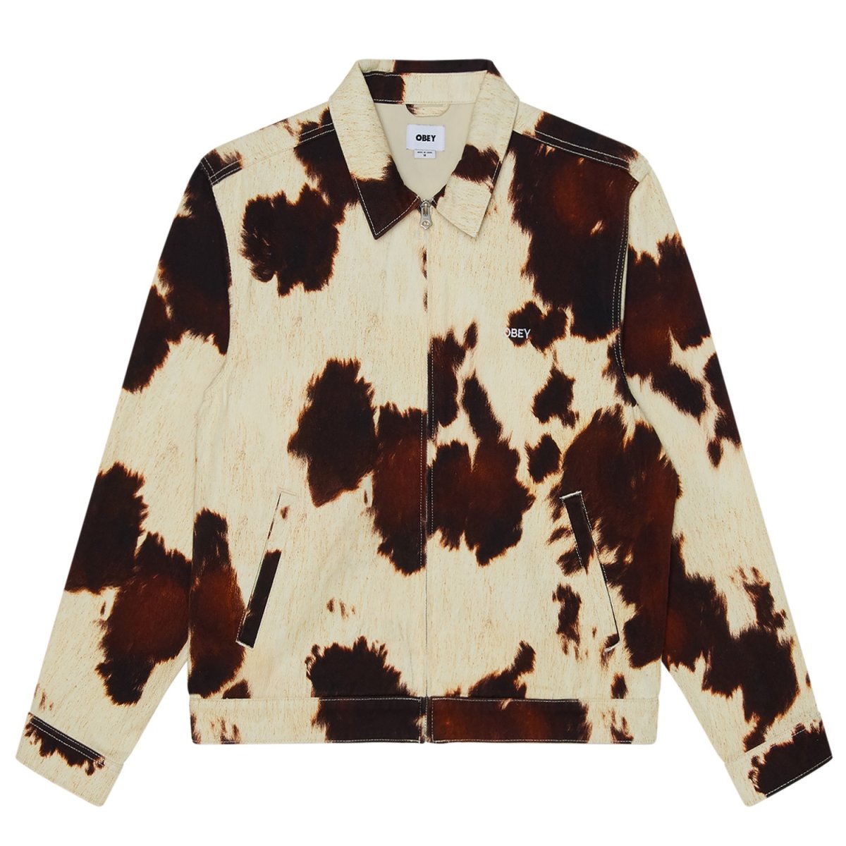画像1: OBEY Workshop Jacket - Cow Print / オベイ (1)