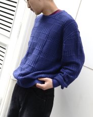 画像10: RAWDRIP Panel Pattern Crew Knit - Navy (10)