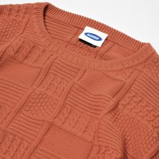 画像2: RAWDRIP Panel Pattern Crew Knit - Orange (2)