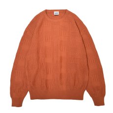 画像1: RAWDRIP Panel Pattern Crew Knit - Orange (1)