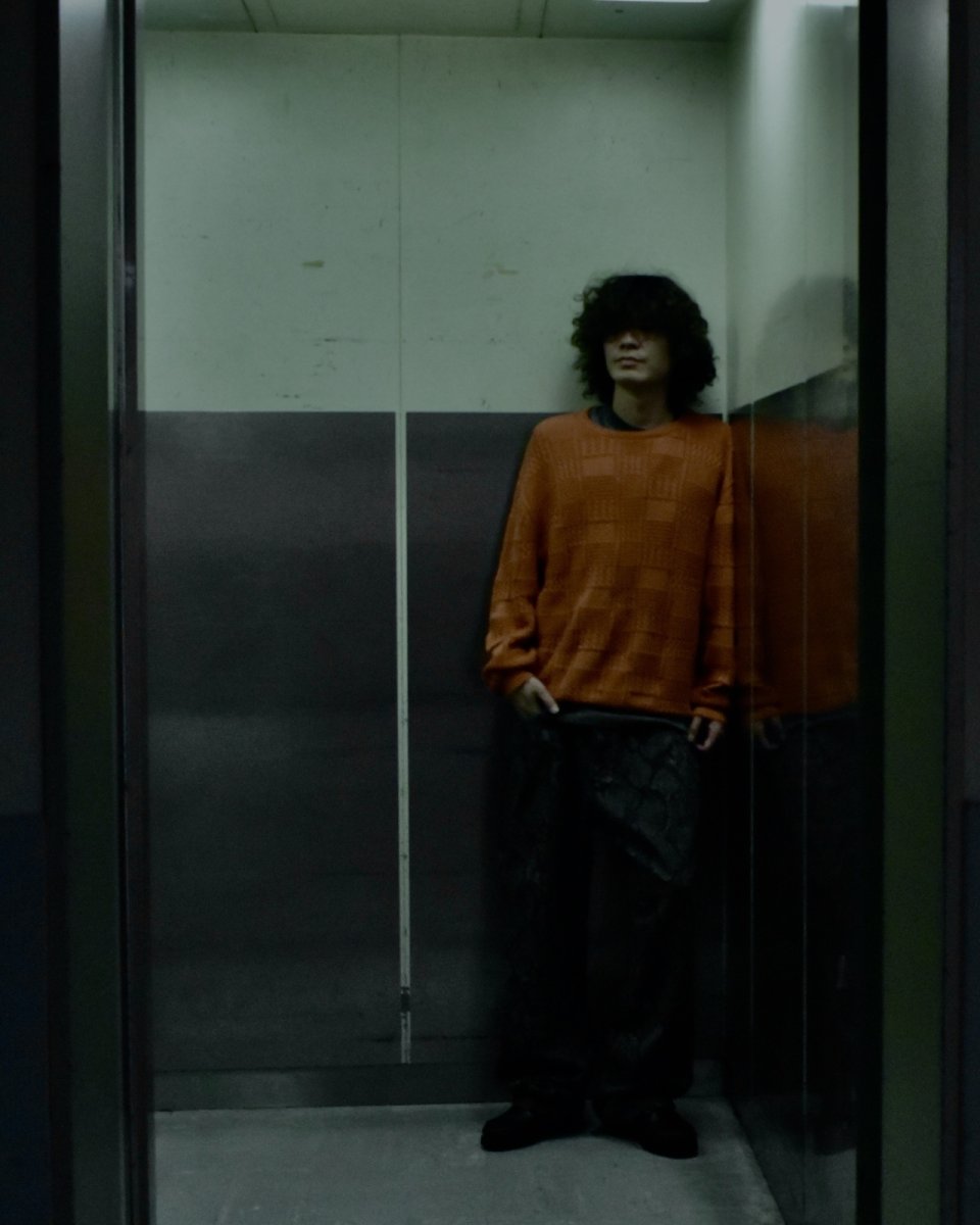 画像7: RAWDRIP Panel Pattern Crew Knit - Orange (7)