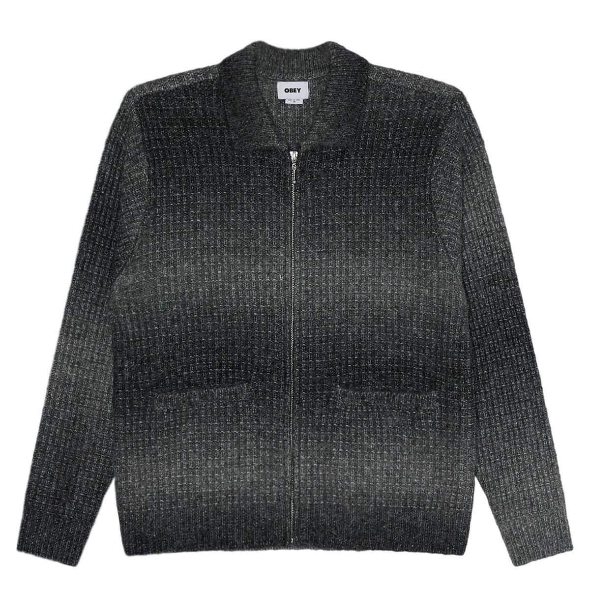 画像1: OBEY Anton Gradient Cardigan - Charcoal Multi / オベイ (1)