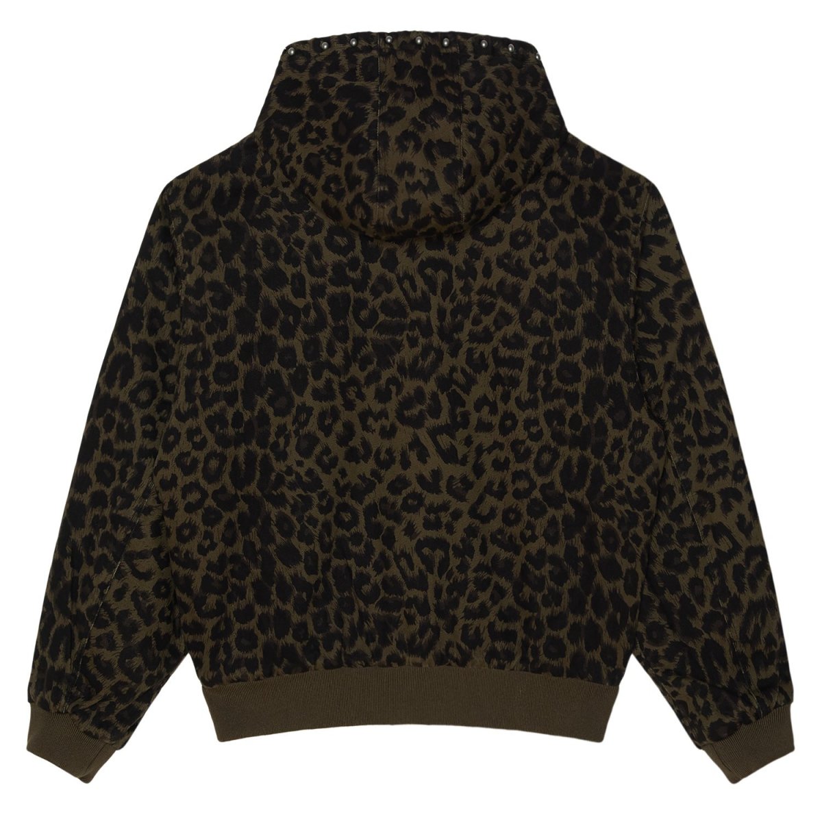 画像2: OBEY Studded Zip-Up Jacket - Dark Leopard / オベイ (2)