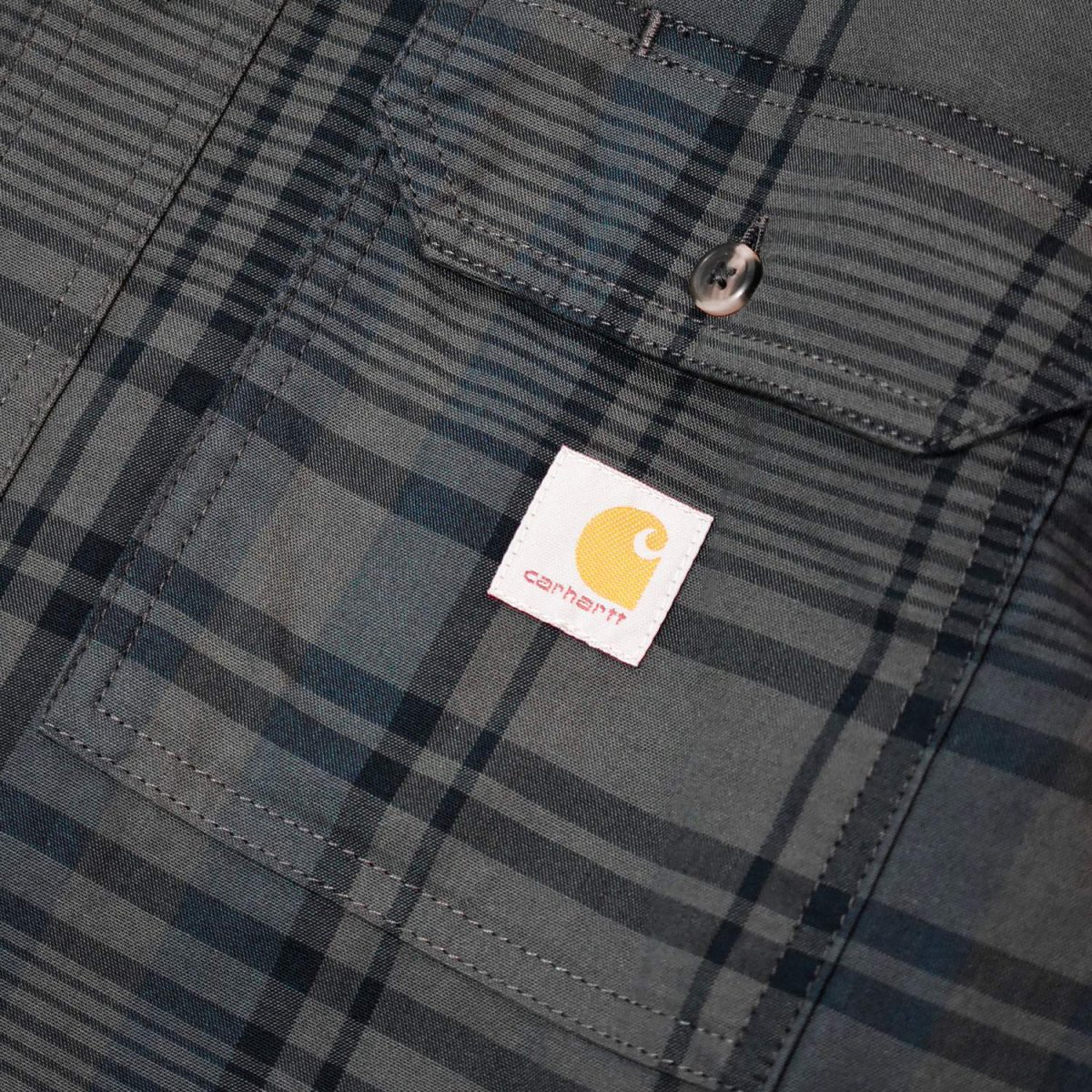 画像4: Carhartt 107012 Fort Loose L/S Check Shirts - NavyｘDeep Smoke Blue / カーハート ルーズフィット チェックシャツ (4)