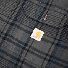 画像4: Carhartt 107012 Fort Loose L/S Check Shirts - NavyｘDeep Smoke Blue / カーハート ルーズフィット チェックシャツ (4)