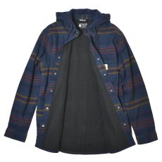 画像2: Carhartt 107011 Hamilton Relaxed Plaid Shirts Jacket - Deep Smoke Blue / カーハート シャツジャケット (2)
