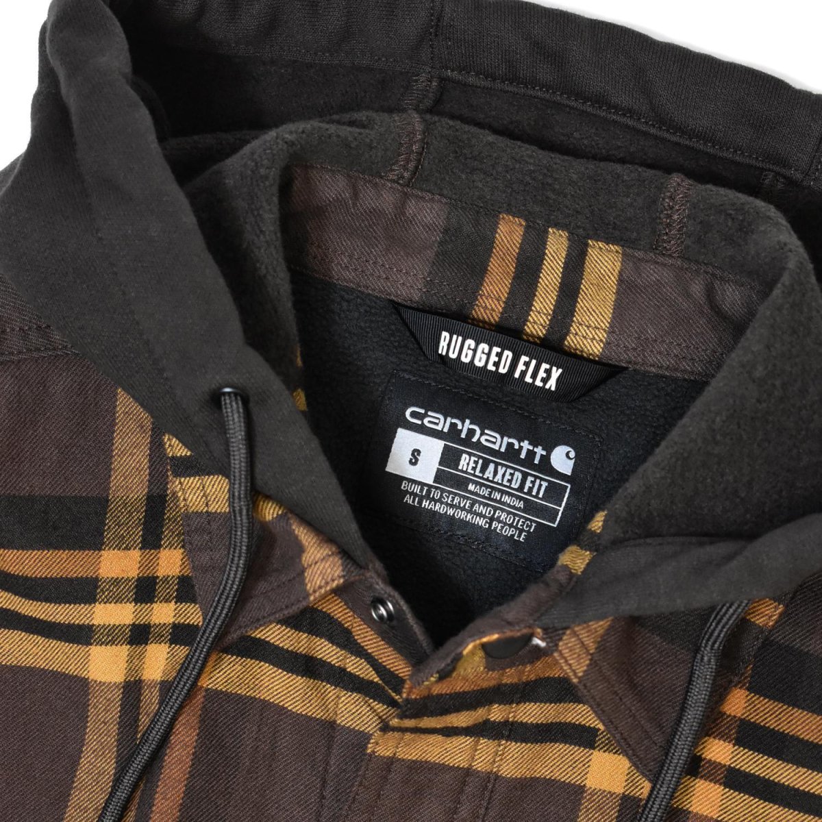 画像7: Carhartt 107011 Hamilton Relaxed Plaid Shirts Jacket - Dark Brown / カーハート シャツジャケット (7)