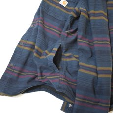 画像7: Carhartt 107011 Hamilton Relaxed Plaid Shirts Jacket - Deep Smoke Blue / カーハート シャツジャケット (7)