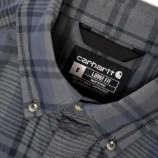 画像3: Carhartt 107012 Fort Loose L/S Check Shirts - NavyｘDeep Smoke Blue / カーハート ルーズフィット チェックシャツ (3)