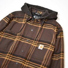 画像6: Carhartt 107011 Hamilton Relaxed Plaid Shirts Jacket - Dark Brown / カーハート シャツジャケット (6)