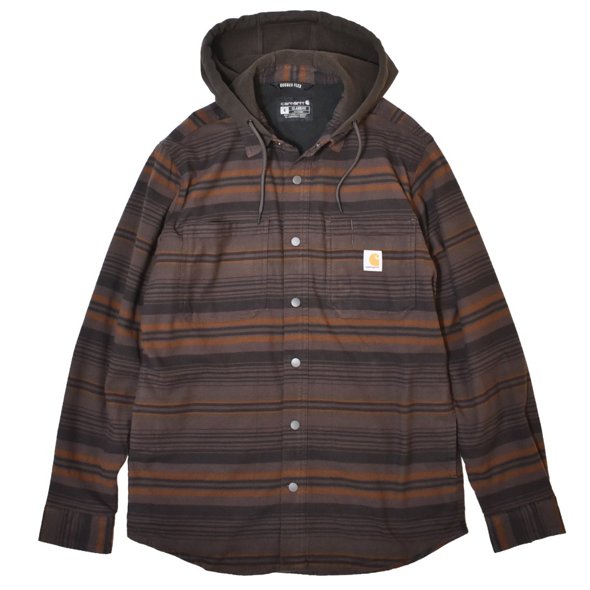 画像1: Carhartt 107011 Hamilton Relaxed Plaid Shirts Jacket - Dark Clove / カーハート シャツジャケット (1)