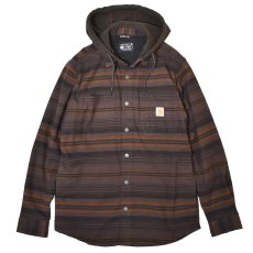 画像1: Carhartt 107011 Hamilton Relaxed Plaid Shirts Jacket - Dark Clove / カーハート シャツジャケット (1)