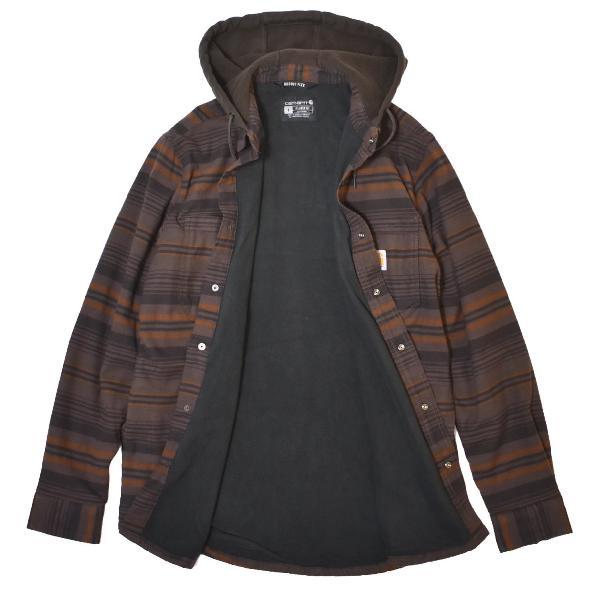 画像2: Carhartt 107011 Hamilton Relaxed Plaid Shirts Jacket - Dark Clove / カーハート シャツジャケット (2)