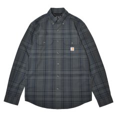 画像1: Carhartt 107012 Fort Loose L/S Check Shirts - NavyｘDeep Smoke Blue / カーハート ルーズフィット チェックシャツ (1)