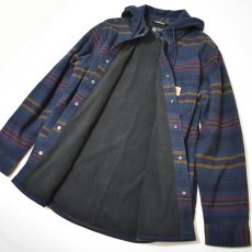 画像3: Carhartt 107011 Hamilton Relaxed Plaid Shirts Jacket - Deep Smoke Blue / カーハート シャツジャケット (3)