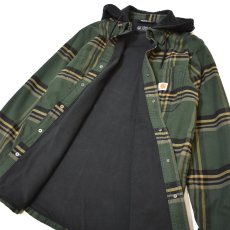 画像3: Carhartt 107011 Hamilton Relaxed Plaid Shirts Jacket - Forestry GreenｘBlack / カーハート シャツジャケット (3)