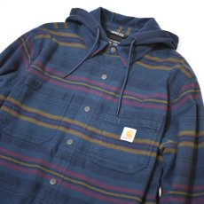 画像5: Carhartt 107011 Hamilton Relaxed Plaid Shirts Jacket - Deep Smoke Blue / カーハート シャツジャケット (5)