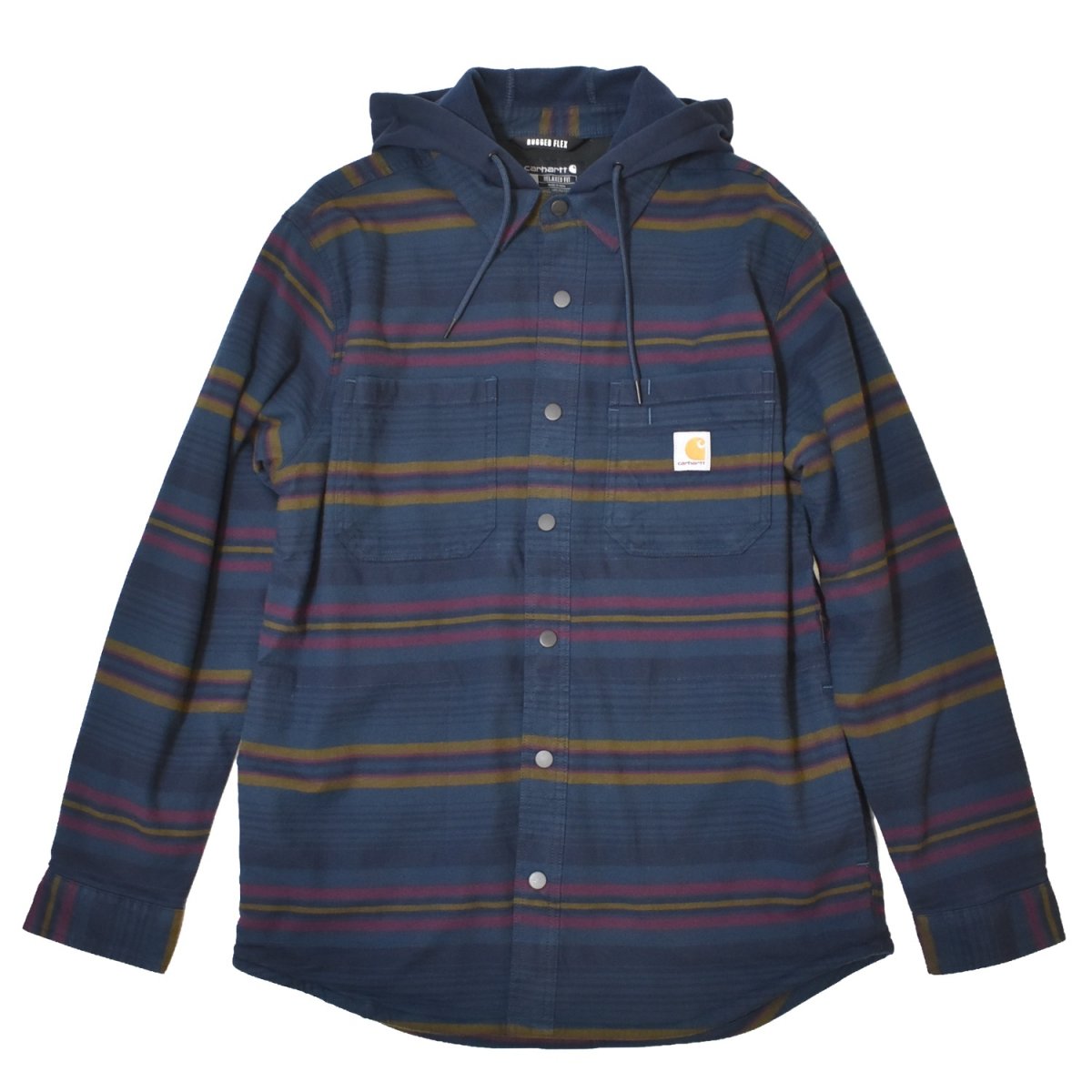 画像1: Carhartt 107011 Hamilton Relaxed Plaid Shirts Jacket - Deep Smoke Blue / カーハート シャツジャケット (1)