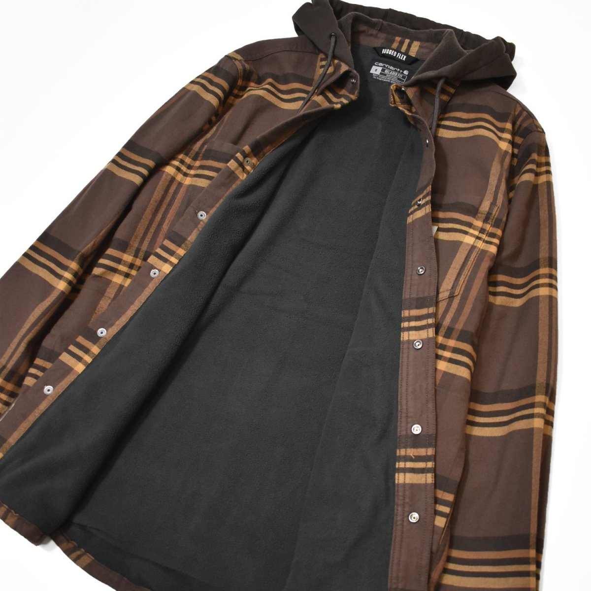 画像3: Carhartt 107011 Hamilton Relaxed Plaid Shirts Jacket - Dark Brown / カーハート シャツジャケット (3)