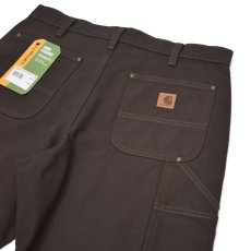 画像4: Carhartt B136 Loose Straight Washed Duck Double-Front Dungaree - Dark Brown / カーハート ウォッシュドダック ダブルニー (4)
