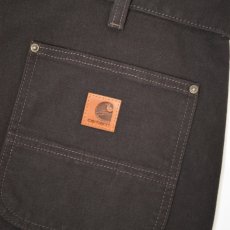 画像7: Carhartt B136 Loose Straight Washed Duck Double-Front Dungaree - Dark Brown / カーハート ウォッシュドダック ダブルニー (7)