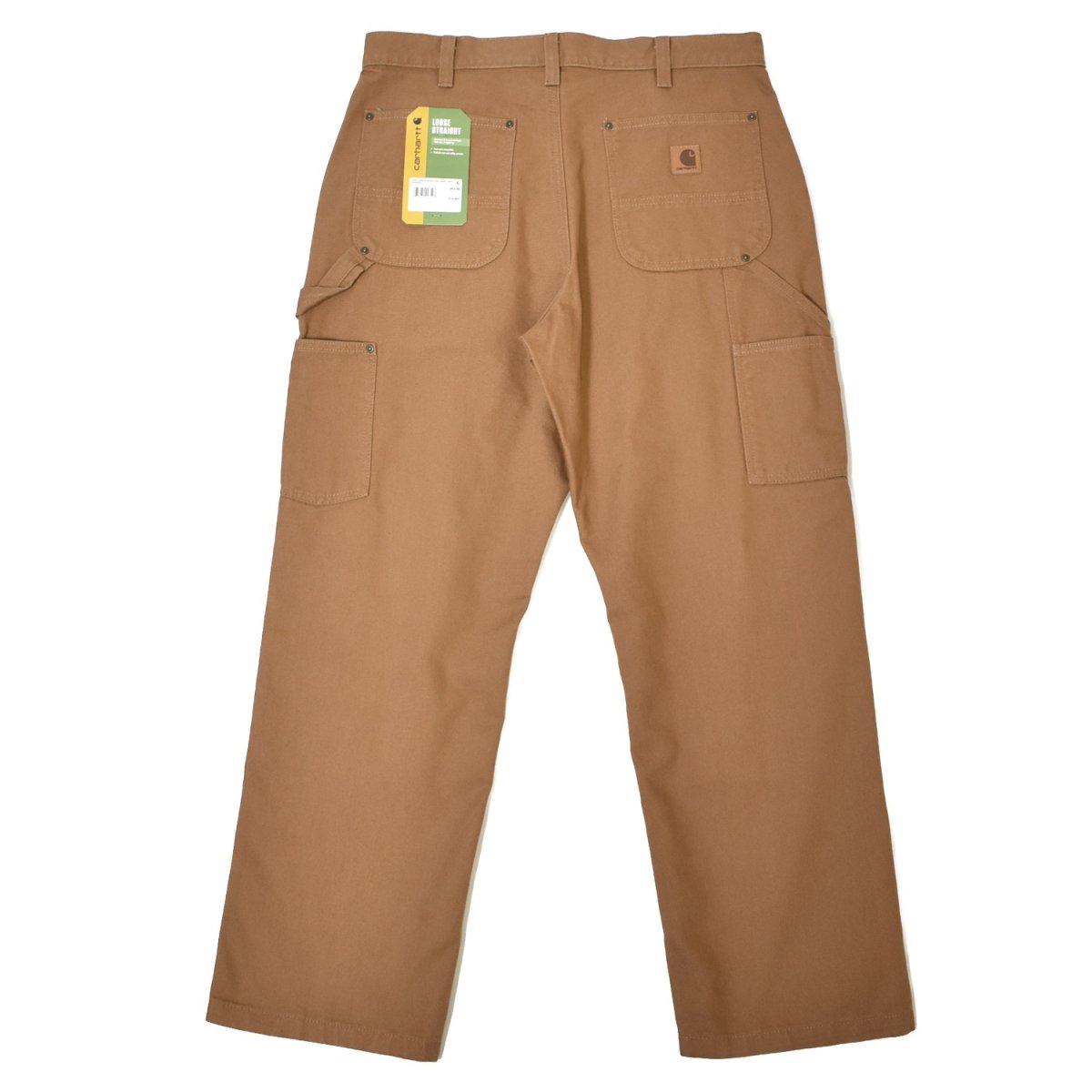 画像2: Carhartt B136 Loose Straight Washed Duck Double-Front Dungaree - Carhartt Brown / カーハート ウォッシュドダック ダブルニー (2)