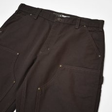 画像3: Carhartt B136 Loose Straight Washed Duck Double-Front Dungaree - Dark Brown / カーハート ウォッシュドダック ダブルニー (3)