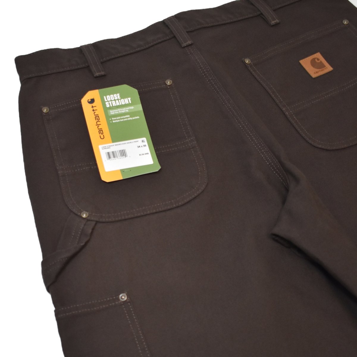 画像6: Carhartt B136 Loose Straight Washed Duck Double-Front Dungaree - Dark Brown / カーハート ウォッシュドダック ダブルニー (6)