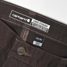 画像8: Carhartt B136 Loose Straight Washed Duck Double-Front Dungaree - Dark Brown / カーハート ウォッシュドダック ダブルニー (8)