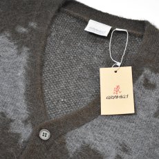 画像2: Gramicci Mohair Splatter Sweater - Slate / グラミチ モヘア カーディガン (2)