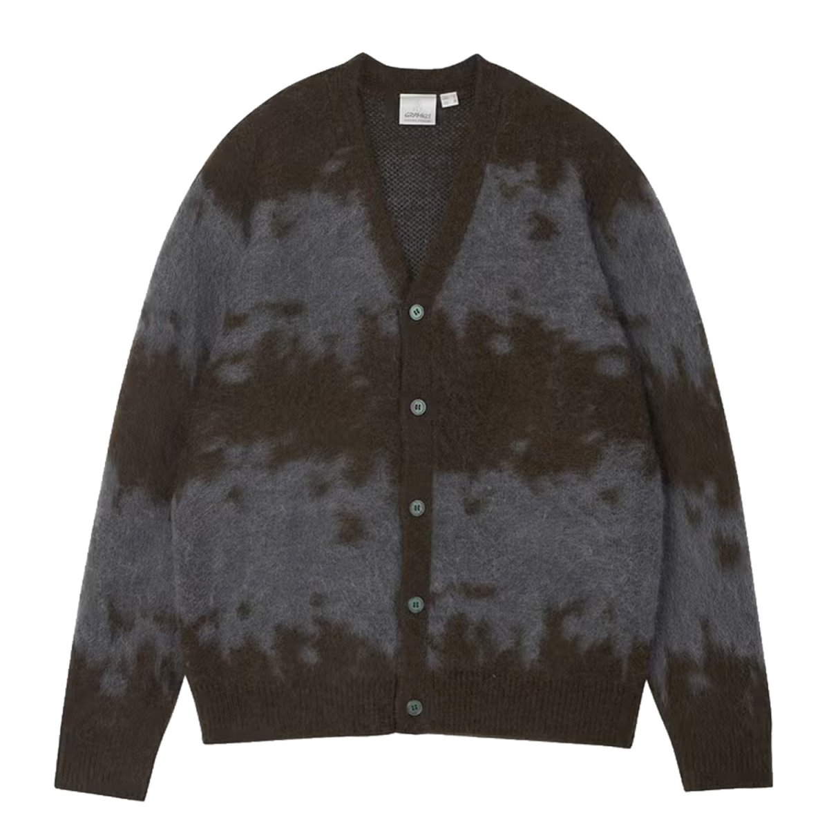 画像1: Gramicci Mohair Splatter Sweater - Slate / グラミチ モヘア カーディガン (1)