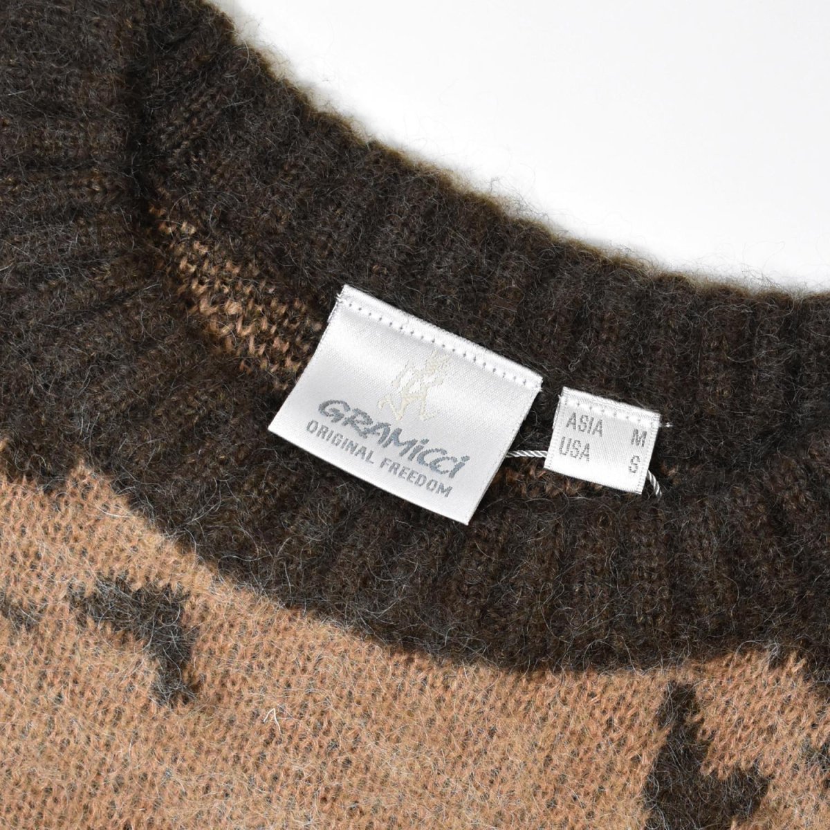 画像3: Gramicci Mohair Splatter Sweater - Taupe / グラミチ モヘア セーター (3)