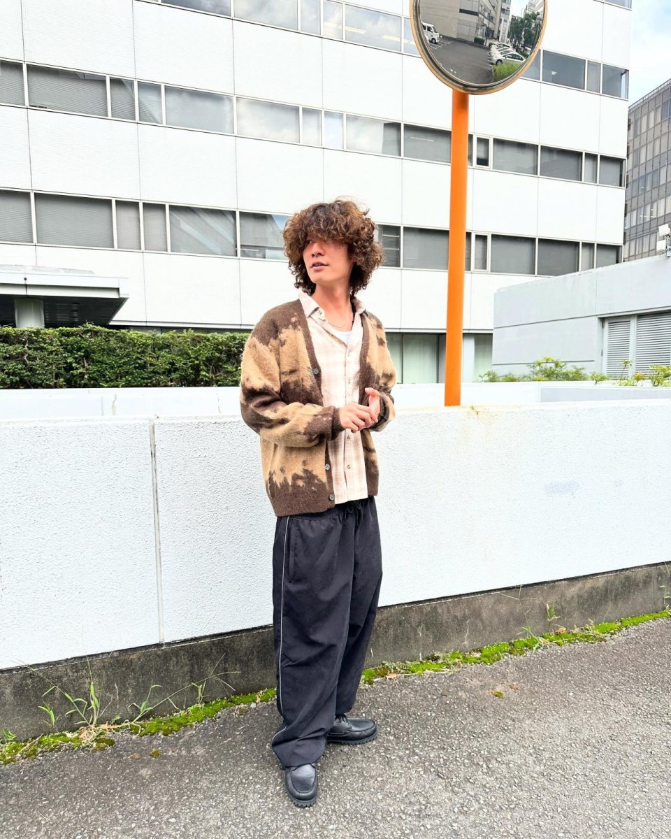 画像7: Gramicci Mohair Splatter Sweater - Taupe / グラミチ モヘア カーディガン (7)