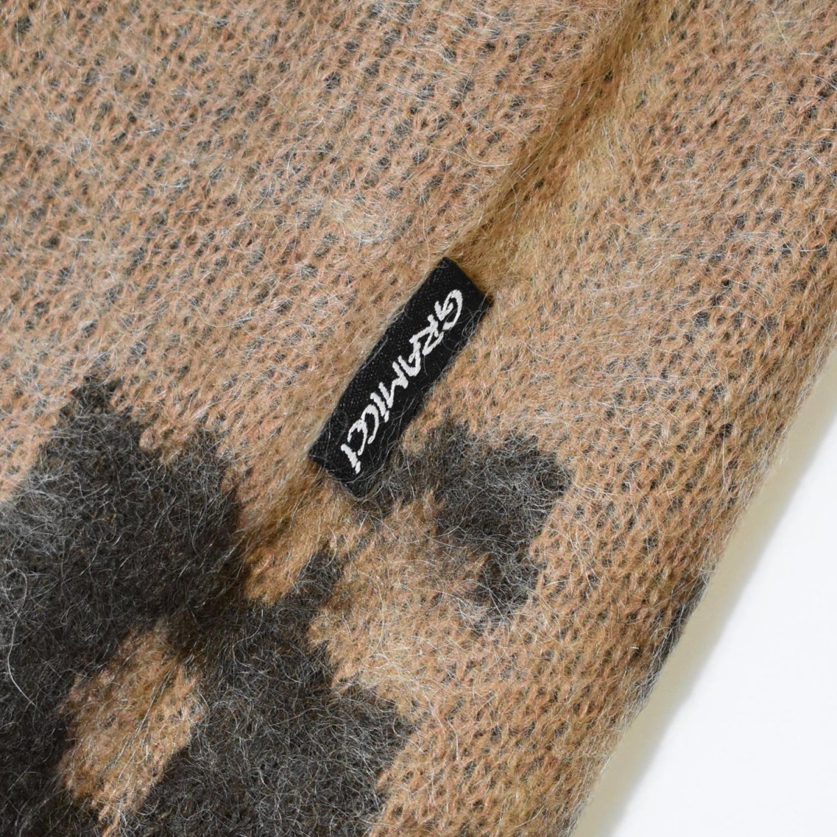 画像5: Gramicci Mohair Splatter Sweater - Taupe / グラミチ モヘア カーディガン (5)
