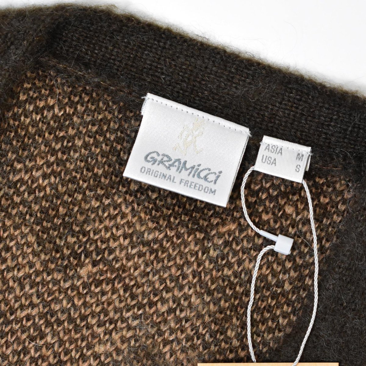 画像3: Gramicci Mohair Splatter Sweater - Taupe / グラミチ モヘア カーディガン (3)