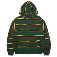 画像1: HUF Banks Hooded Sweater - Green / ハフ ニットパーカー (1)