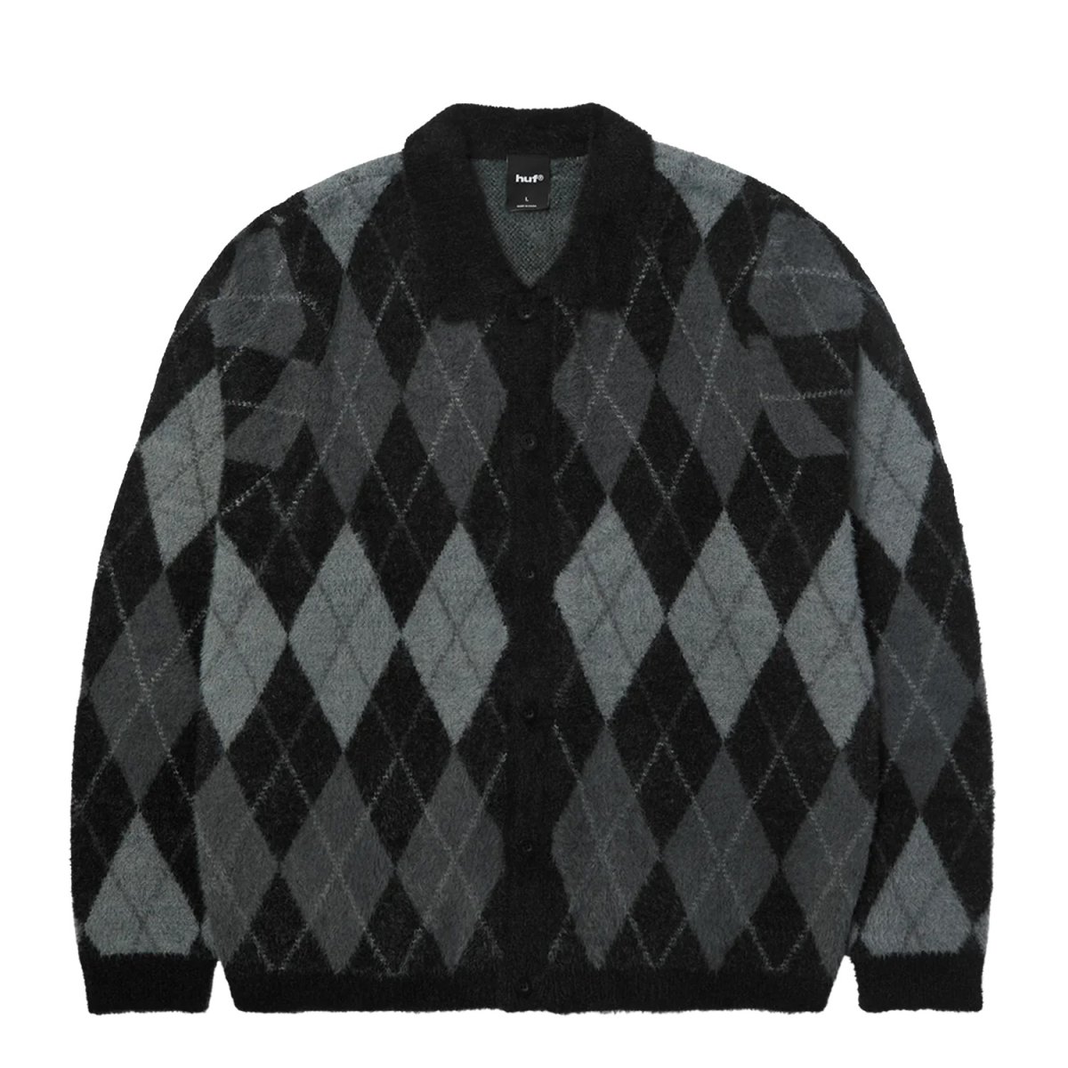 画像1: HUF Cooper Mohair Sweater - Black / ハフ モヘア セーター (1)