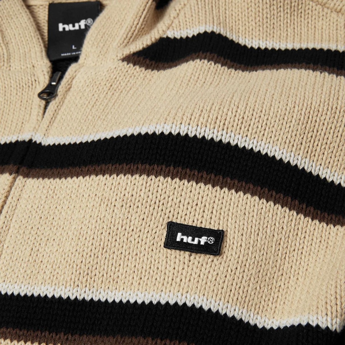 画像3: HUF Banks Hooded Sweater - Tan / ハフ ニットパーカー (3)