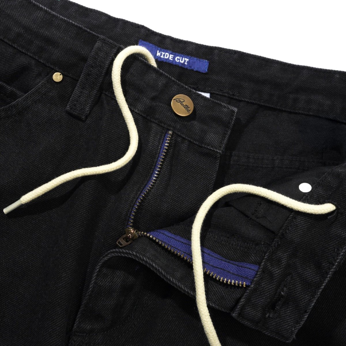 画像4: Butter Goods Wide Cut Denim Jeans - Flat Black (4)