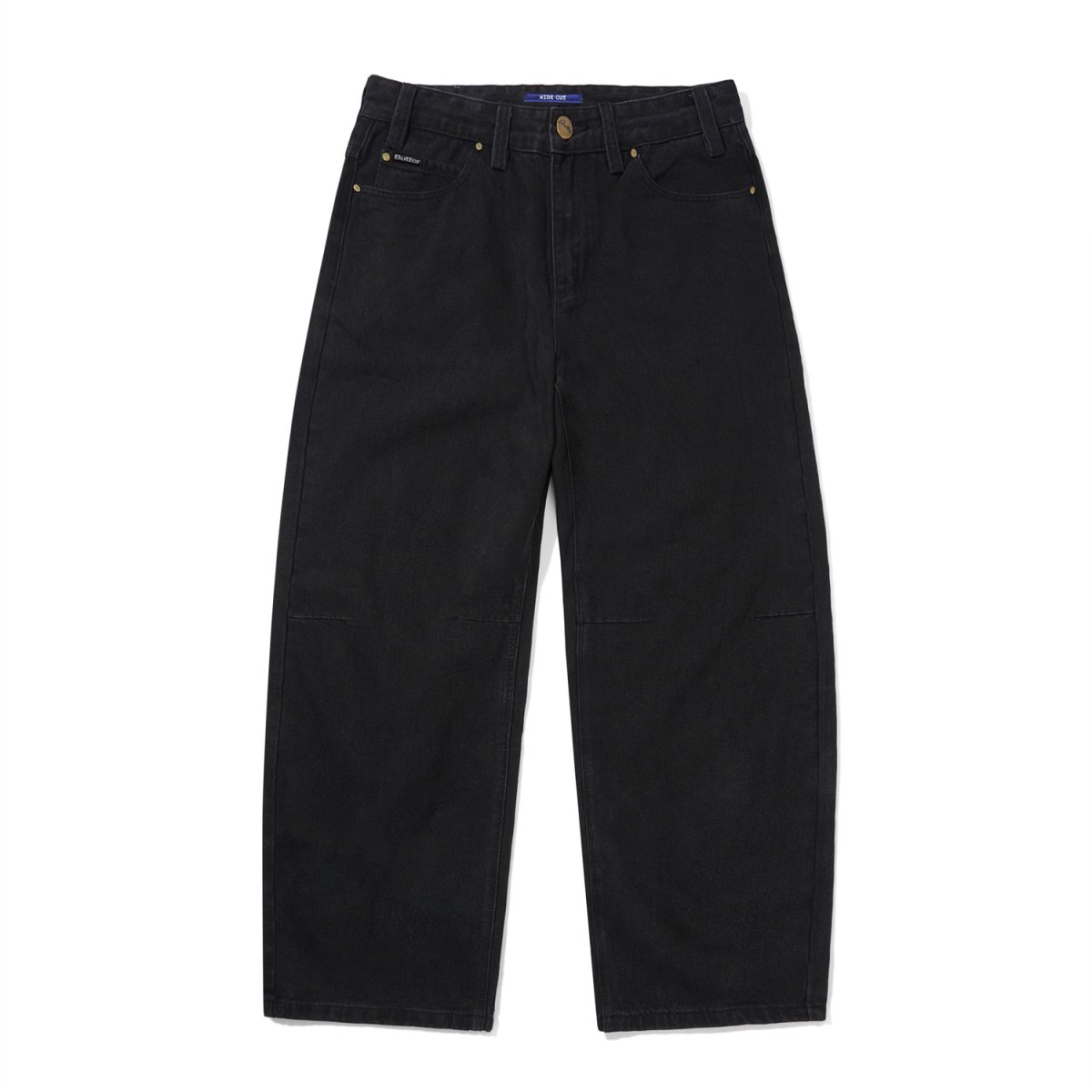 画像2: Butter Goods Wide Cut Denim Jeans - Flat Black (2)