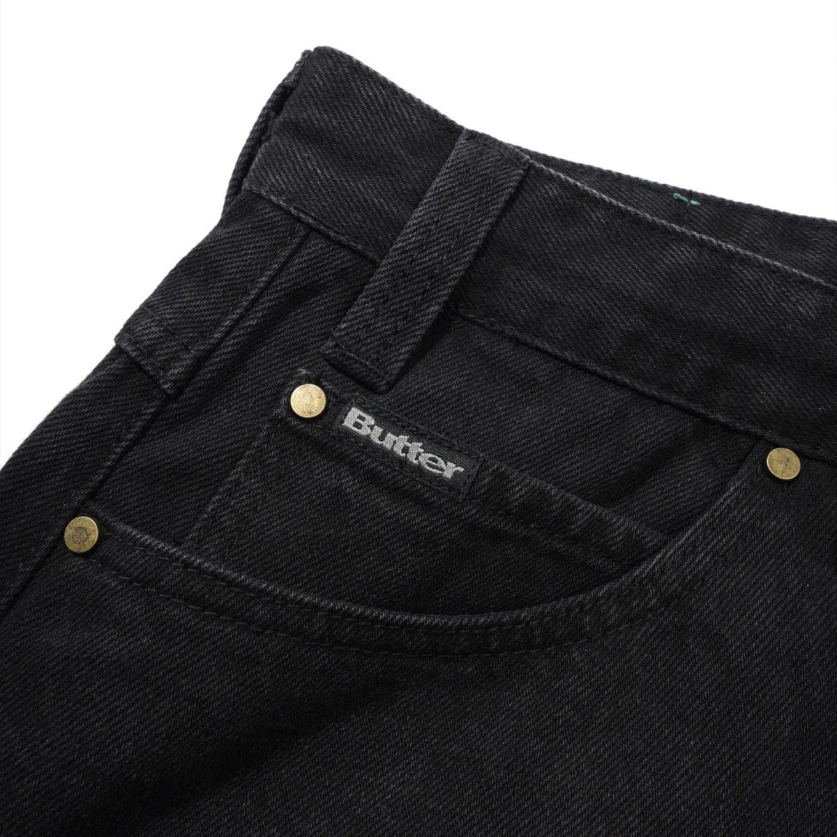 画像5: Butter Goods Wide Cut Denim Jeans - Flat Black (5)