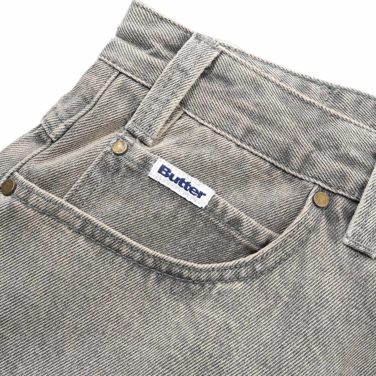 画像5: Butter Goods Wide Cut Denim Jeans - Grey Wash (5)