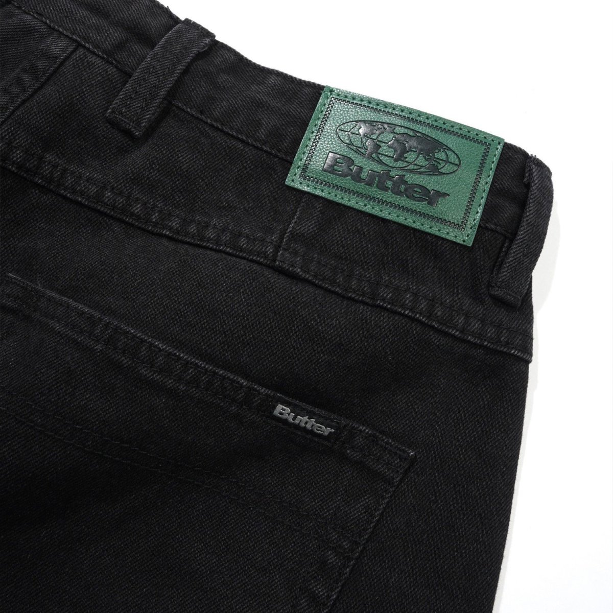 画像3: Butter Goods Wide Cut Denim Jeans - Flat Black (3)