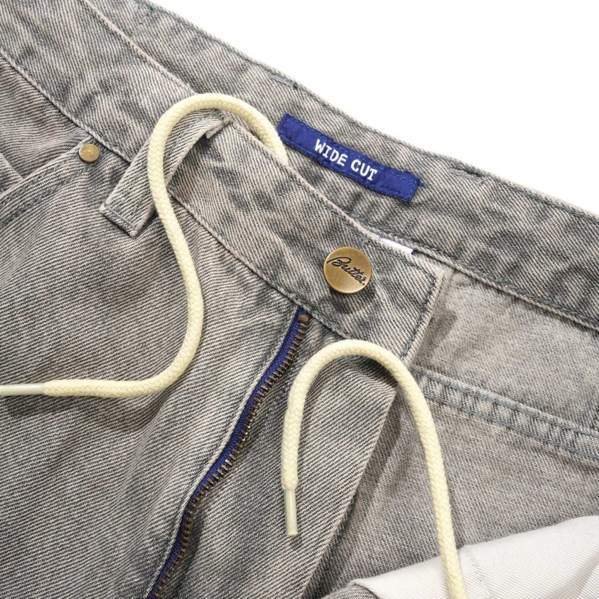 画像3: Butter Goods Wide Cut Denim Jeans - Grey Wash (3)