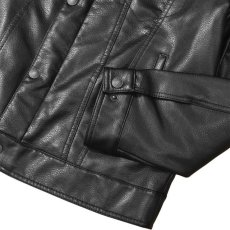 画像5: Levi's Faux Leather Trucker Jacket - Black / リーバイス レザー トラッカージャケット (5)