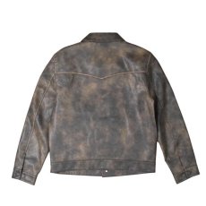 画像2: Levi's Faux Leather Type1 Trucker Jacket - Brown / リーバイス タイプ1 レザー トラッカージャケット (2)